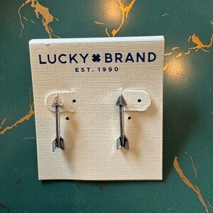 Lucky Brand Silver Arrow Earrings